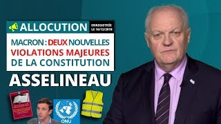 Macron  Deux nouvelles violations majeures de la Constitution  François Asselineau [upl. by Nedah]