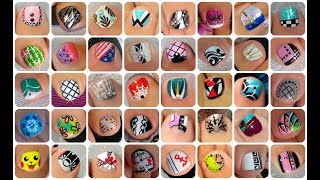 ♥ 45 Toe Nail Art Design Tutorials  Nail Art Compilation ♥ Дизайны Педикюра [upl. by Seroka]