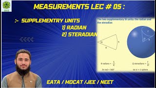 Measurements  5  Supplementary Units  Radian  Steradian  EATAMDCATJEE [upl. by Pallas11]