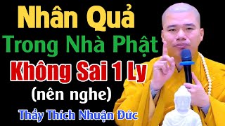 NHÂN QUẢ TRONG NHÀ PHẬT KHÔNG SAI 1 LY  THẦY THÍCH NHUẬN ĐỨC [upl. by Eetnwahs]