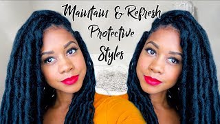 How I Maintain and Refresh My Faux Locs  Natural Hair [upl. by Enaz89]