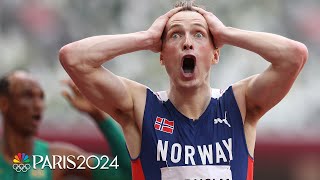 How Karsten Warholm obliterated the 400m hurdles World Record in epic Tokyo duel with Rai Benjamin [upl. by Adnilem783]