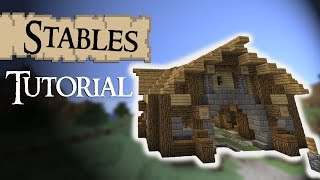 Minecraft Tutorial Medieval HORSE STABLES [upl. by Ninos487]