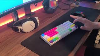 Anne Pro 2 Gateron Brown keyboard mods lubing  sound test BEFORE vs AFTER [upl. by Honeyman]