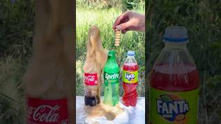 “Mentos in Cola Fanta and Sprite Who will explode the hardest” experiment mentos cola [upl. by Stead]