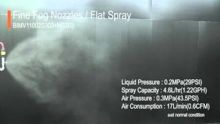 BIMV 11002 S303NS303 Fine Fog Nozzles  Flat Spray IKEUCHI 1 [upl. by Hilleary]