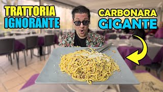 MANGIAMO in una TRATTORIA dove fanno la CARBONARA GIGANTE [upl. by Ambrosane]