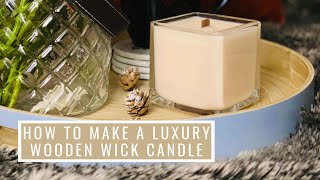 How To Make A Wooden Wick Candle  Luxury Candle Making [upl. by Sclater]