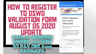 HOW TO REGISTER TO DSWD VALIDATION FORM [upl. by Aisatal]