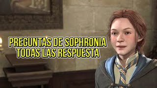 RESPUESTA a TODAS las preguntas de SOPHRONIA  Hogwarts Legacy TAREA PROFESORA WEASLEY [upl. by Liagaba]