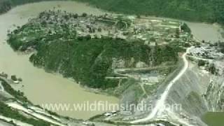 Tehri Dam in Uttarakhand with submerged Tehri town [upl. by Bubalo]