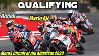 Hasil Kualifikasi Moto3 Amerika 2023  Mario Aji amp Azman [upl. by Ardnuahc]