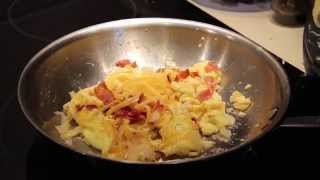 scrambled eggs on stainless steel using glide method [upl. by Daune]