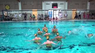 Deutsche Meisterschaften 2014 Unna Synchronschwimmen Kombination TSB Flensburg Gold [upl. by Eetnahc]