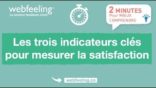 Les trois indicateurs clés pour mesurer la satisfaction [upl. by Webber]