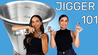 Jiggers 101  How to Use a Jigger  Beginner Bartender Guide [upl. by Ecilahs697]