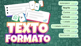 Cómo escribir texto en diferente formato con WhatsApp [upl. by Eisaj679]