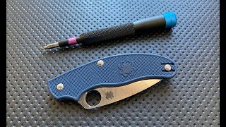 How to disassemble and maintain the Spyderco UKPK Pocketknife [upl. by Yodlem]