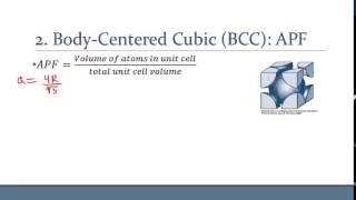 Body Centered Cubic BCC  Derivation of APF and visualization using VESTA [upl. by Amaryl706]