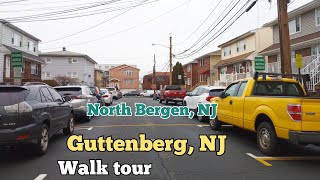 Walking in Guttenberg and past the North Bergen border in New Jersey  Bergenline Ave to Kennedy [upl. by Nednerb23]