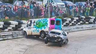 Banger Racing Angmering Oval Raceway Caravan Bangers  30th December 2018 [upl. by Aetnahc867]