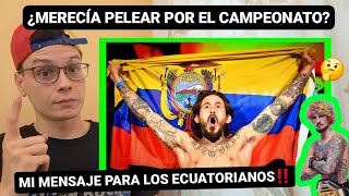 ¿MERECÍA pelear por el título CHITO VERA🤔 mi mensaje para los ECUATORIANOS🇪🇨 [upl. by Lorak]