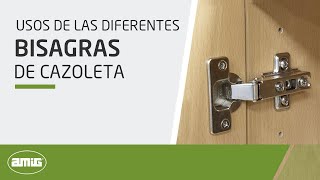 Usos de las diferentes bisagras de cazoleta  AMIG [upl. by Pillow]