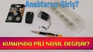 KUMANDA PİLİ BİTİNCE ANAHTARSIZ NASIL ÇALIŞIR  PİL NASIL DEĞİŞİR  SKODA SUPERB [upl. by Rehsu]