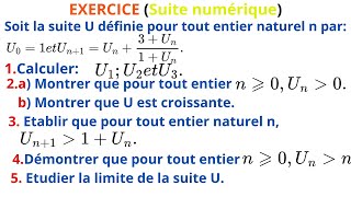 ETUDE DUNE SUITE NUMERIQUE RECURRENTE [upl. by Clarie952]