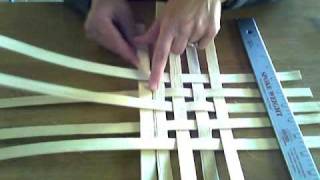 Basket Weaving Video 3 Weave a basic square or rectangular basket base [upl. by Emoraj489]