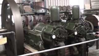 Ruston Hornsby 9HRC Twin Cylinder Stationary Diesel Engine [upl. by Ademordna279]