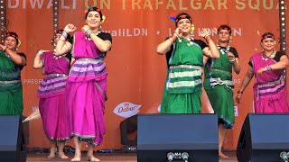 Diwali In Trafalgar Sq London 2022 – Festival of Light  Culture Dance from State of Chhattisgarh [upl. by Waldack66]