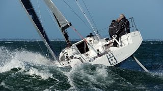 Surfing at 21 knots aboard the Jeanneau Sun Fast 3600 [upl. by Aniluap]