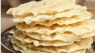 How to Make Rice Papad चावल के आटे से पापड़ बनाने की आसान विधि  Chawal Ke Papad  Brijwasi Vyanjan [upl. by Nyllek484]