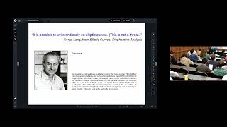 CTNT 2024  Introduction to Elliptic Curves Alvaro LozanoRobledo  Lecture 1 [upl. by Reifnnej]