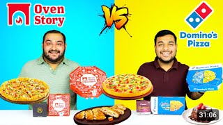 Dominos Pizza Challenge Vs OvenStory Challenge  Food Eating Challenge  Viwa Food World  Foodie [upl. by Ynafets295]