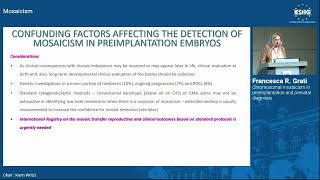 E051  Chromosomal mosaicism in preimplantation and prenatal diagnosis [upl. by Sevy]