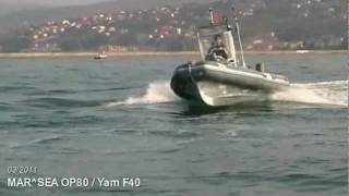 gommone rib marsea op80  yamaha F4060 gommoni e motori forum [upl. by Yelhak]