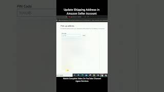 How to Change Shipping Address in Amazon Seller Central Account  StepbyStep Guide [upl. by Aihsatal]