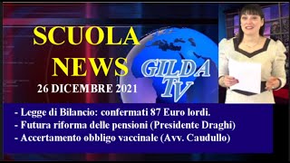 SCUOLA NEWS 26 DICEMBRE 2021 [upl. by Rustie]