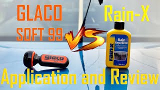 GLACO SOFT99 vs RAINX application and first comparison of the best water repellents on the market [upl. by Lexis227]