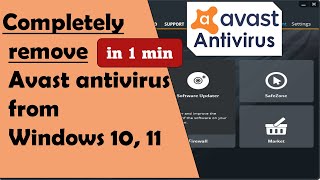 how to remove avast antivirus from windows 10 [upl. by Perron57]