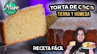 TORTA DE COCO SÚPER TIERNA ESPONJOSA Y HÚMEDA 🥥🤩  Receta Fácil  Muve Flavors [upl. by Tayyebeb]