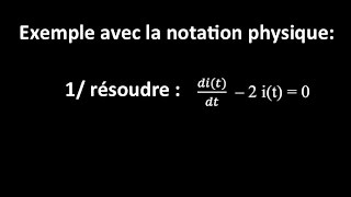 Résoudre une équa diff avec la notation physique  arésoudre E0 [upl. by Scribner]