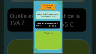 Calcul de TVA à partir du TTC [upl. by Nnazil342]