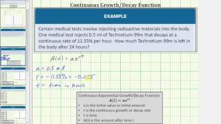 Determine a Continuous Exponential Decay Function and Make a Prediction [upl. by Naniac705]