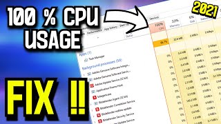 ➢Fix 100 CPU usage in windows 10  High CPU usage problem fix  stuck on 100 CPU usage [upl. by Peterus727]