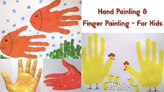 How to make Hand Painting for Kids  Easy Finger Painting  DIY  Crafts At Ease  Craftisode 31 [upl. by Paradies]