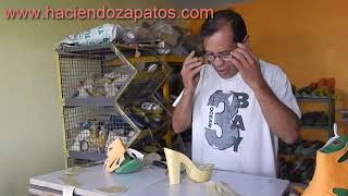 PROCESOS PARA HACER ZAPATOS DE MUJER como forrar el tacon de las sansalias de plataforma [upl. by Dinah]