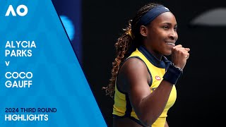 Alycia Parks v Coco Gauff Highlights  Australian Open 2024 Third Round [upl. by Ausoj340]